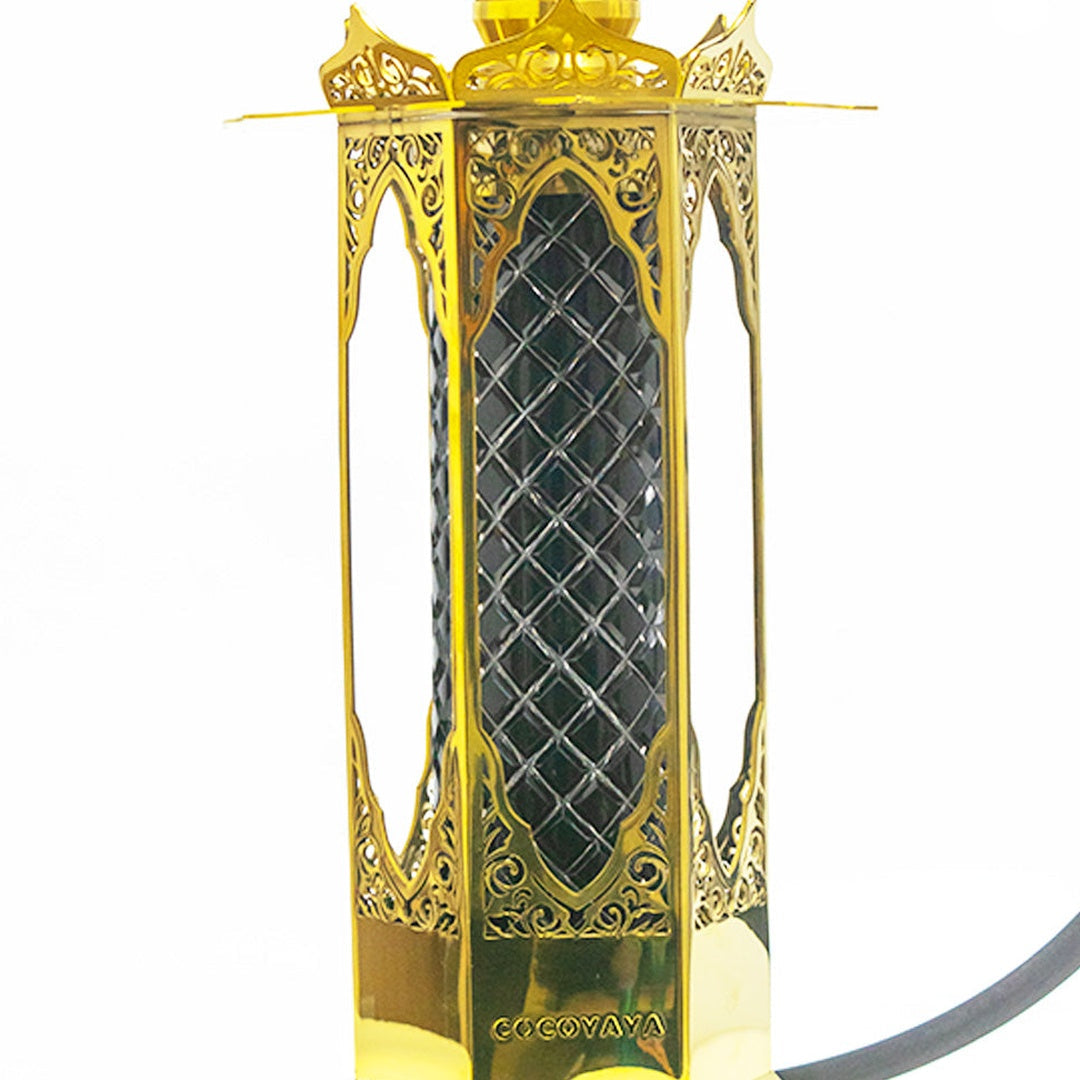 COCOYAYA Minar Hookah - Gold Stem & Bottle Base