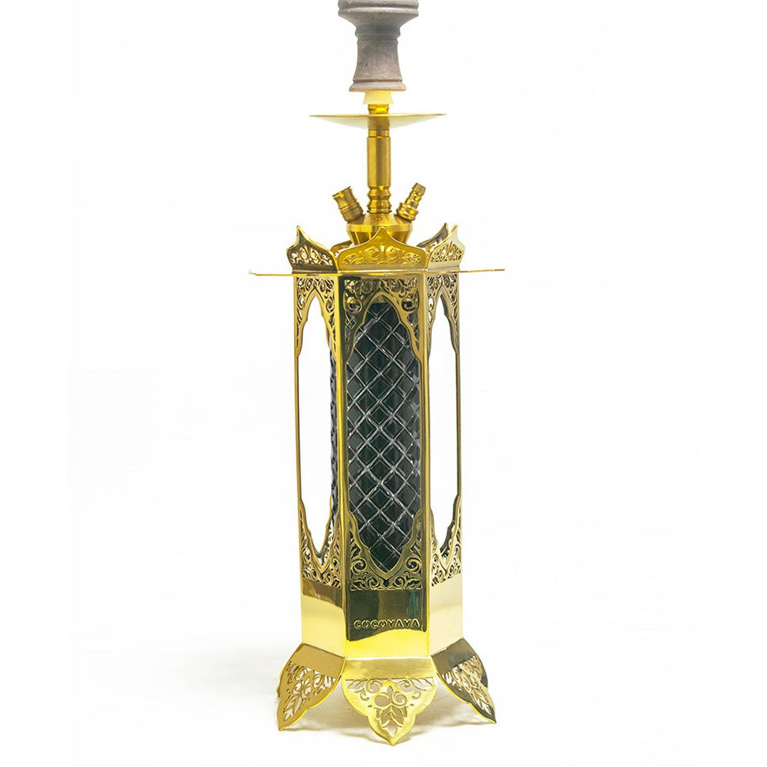COCOYAYA Minar Hookah - Gold Stem & Bottle Base