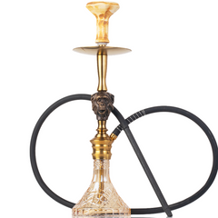 COCOYAYA Mojo Bohemian Hookah - Gold Stem & Transparent Base