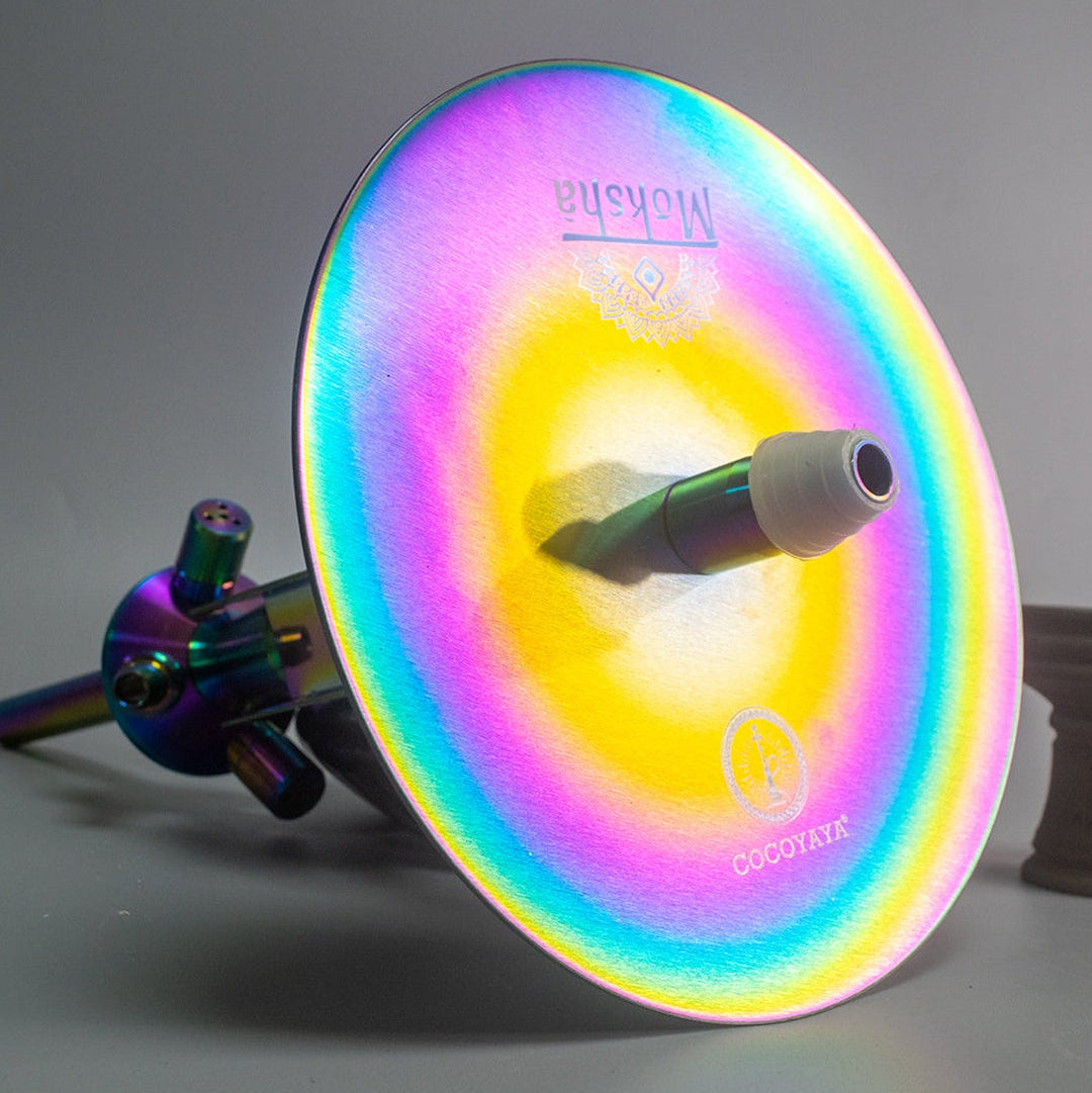 COCOYAYA Moksha SPT Hookah - Rainbow Stem & Black Base