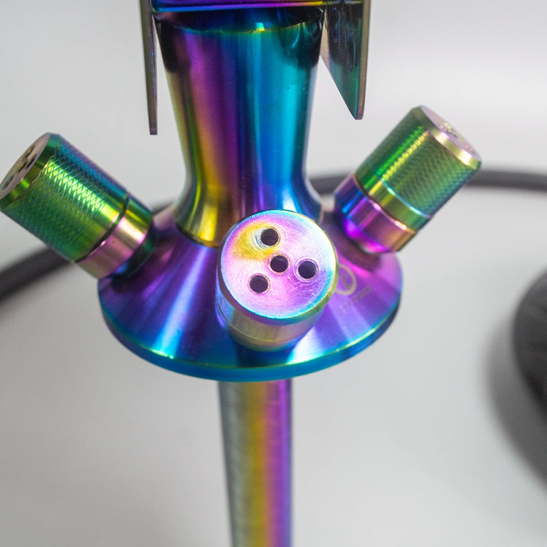 COCOYAYA Moksha SPT Hookah - Rainbow Stem & Black Base
