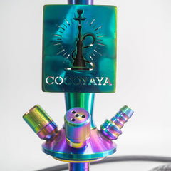 COCOYAYA Moksha SPT Hookah - Rainbow Stem & Black Base