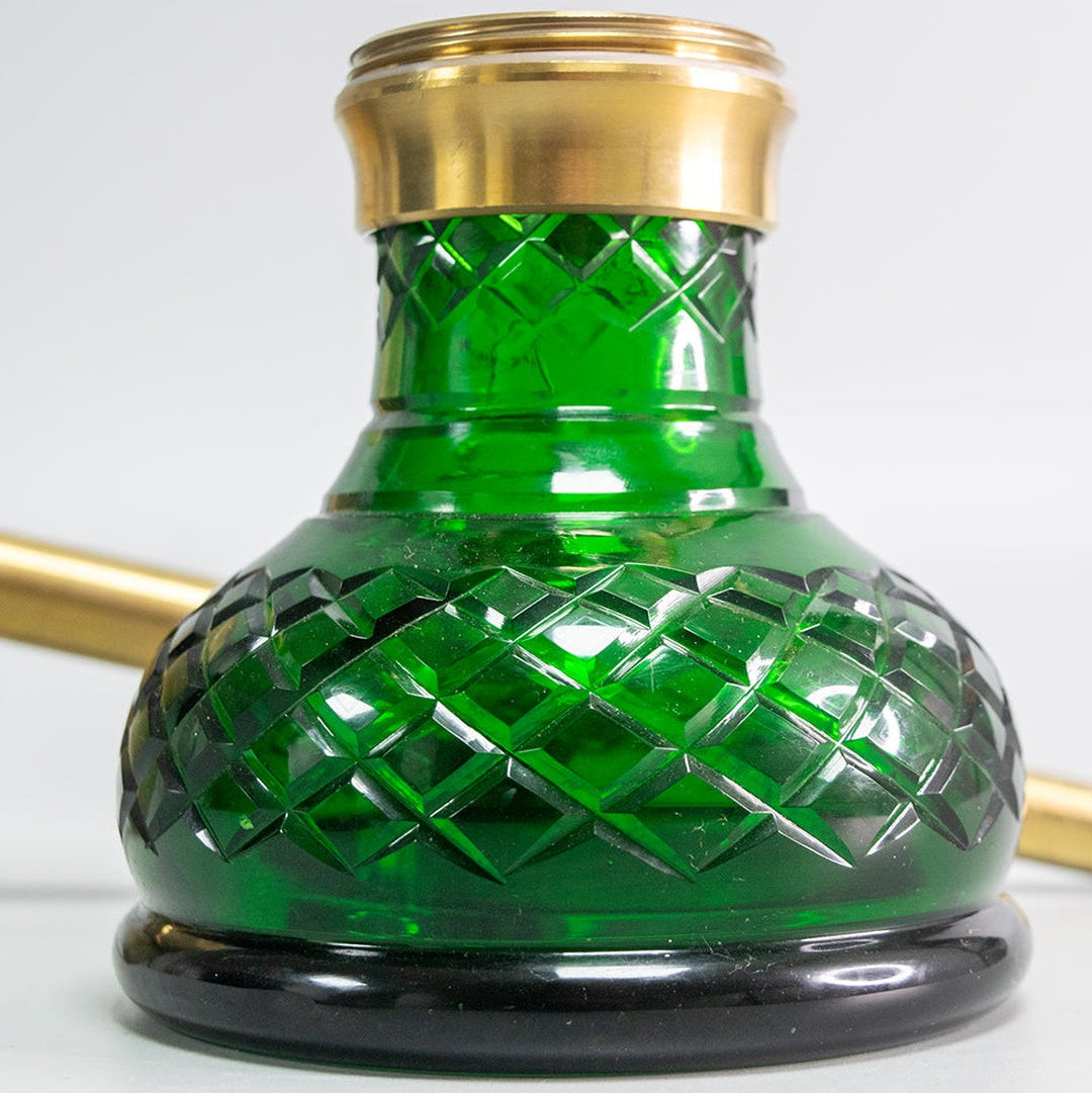 COCOYAYA Oakley Hookah (Conquer Series) - Gold Stem (Green Base)