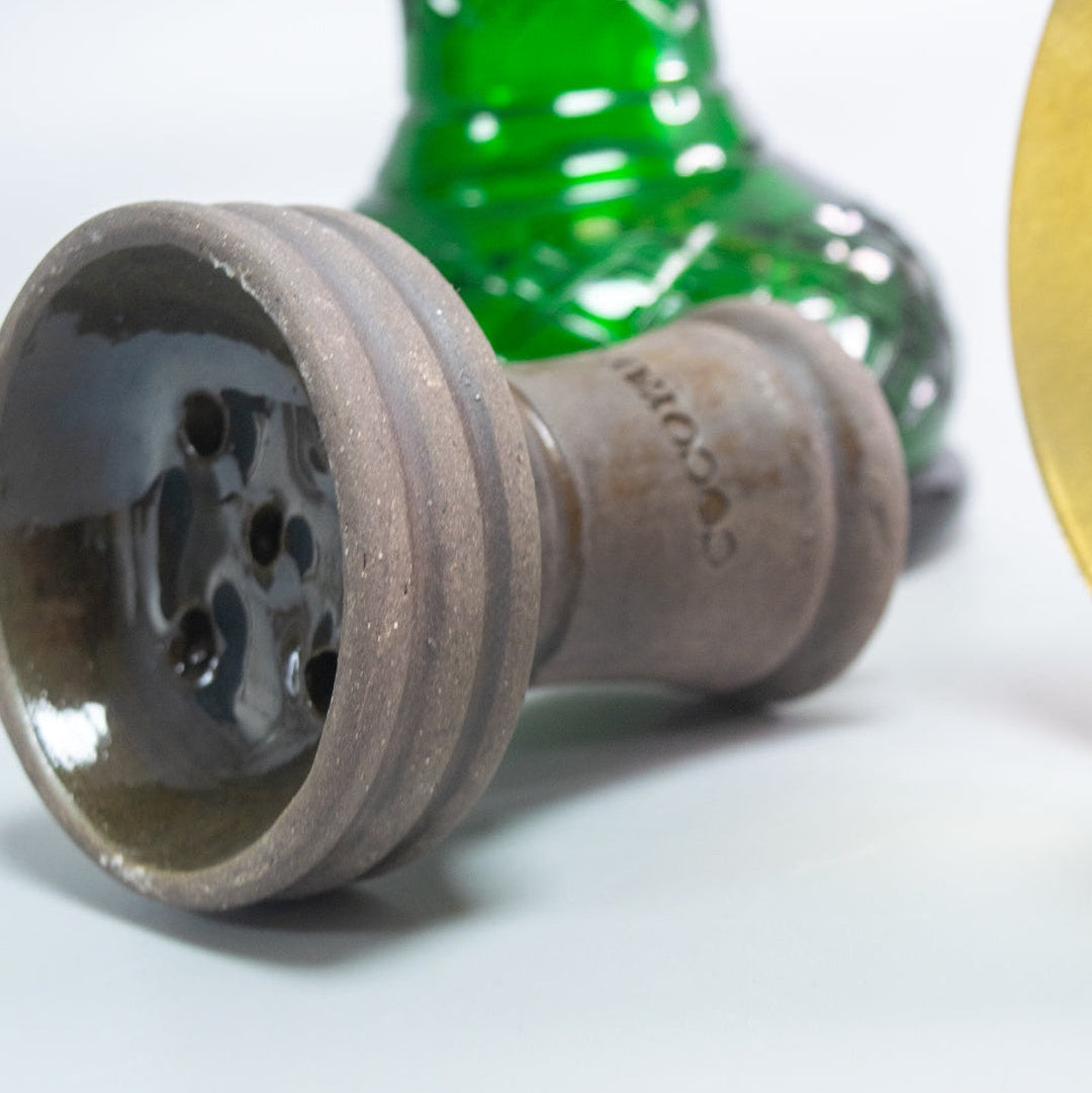 COCOYAYA Oakley Hookah (Conquer Series) - Gold Stem (Green Base)
