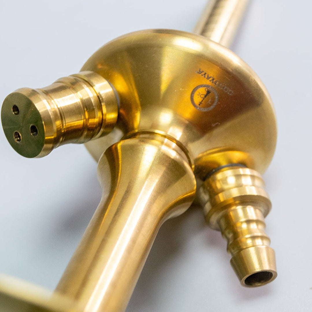 COCOYAYA Oakley Hookah (Conquer Series) - Gold Stem (Green Base)