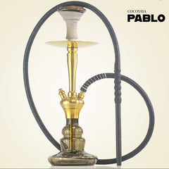 COCOYAYA Pablo Hookah - Gold Stem & Grey Base