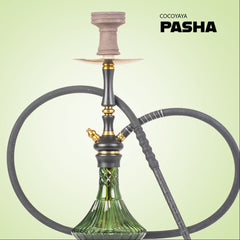 COCOYAYA Pasha Hookah - Black Stem & Green Base