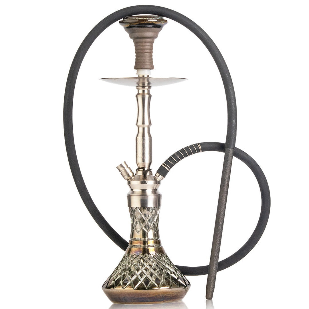 COCOYAYA Pedro Hookah - Silver Stem & Cut Glass Base