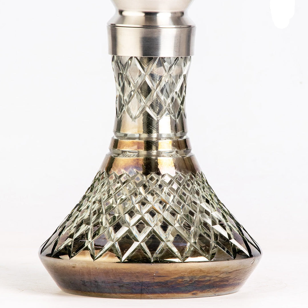 COCOYAYA Pedro Hookah - Silver Stem & Cut Glass Base