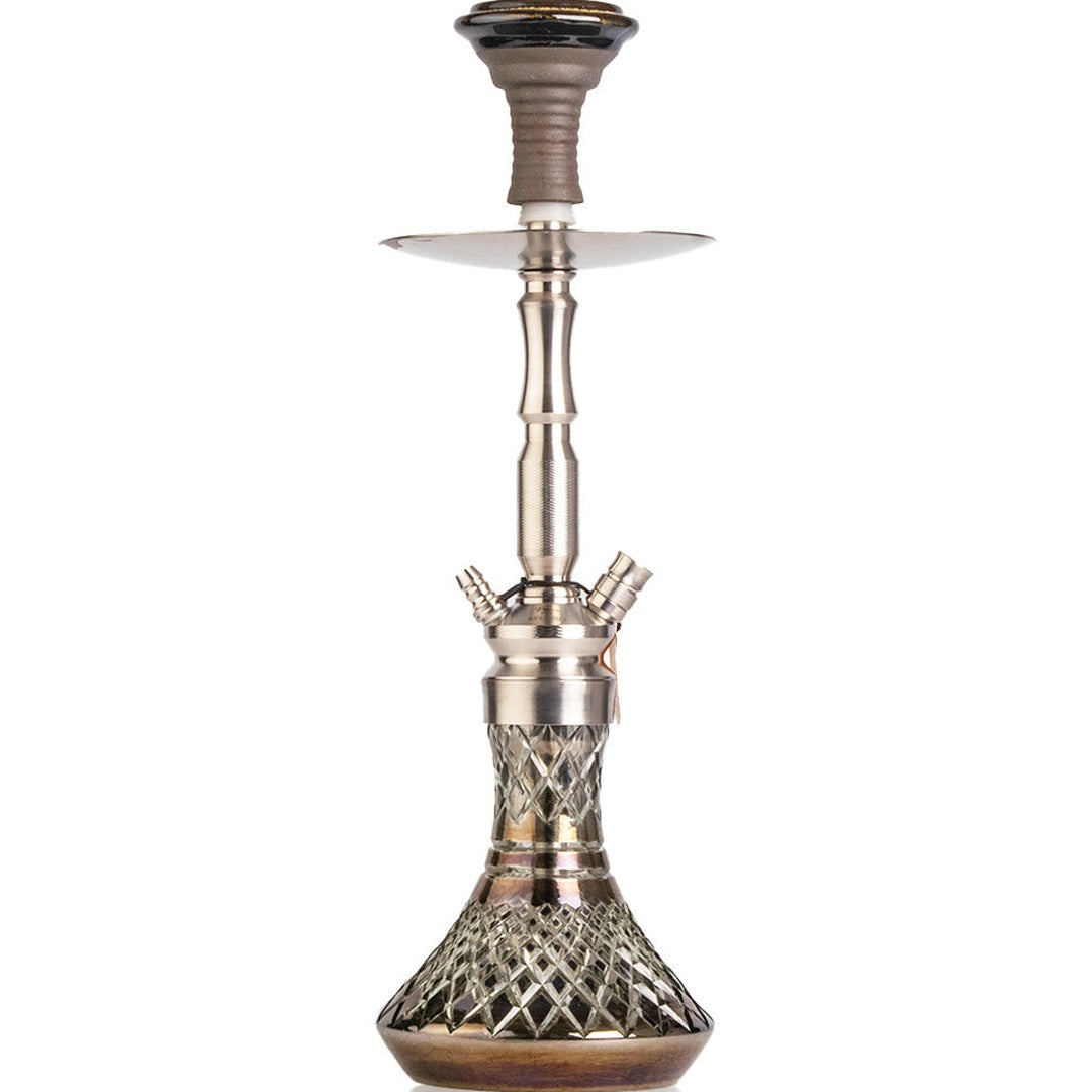 COCOYAYA Pedro Hookah - Silver Stem & Cut Glass Base