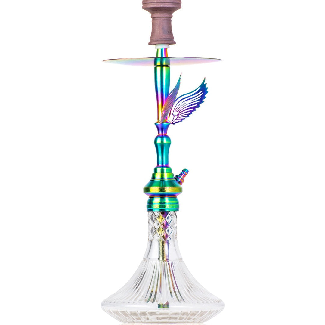 COCOYAYA Phantom Hookah - Rainbow Stem & Transparent Base