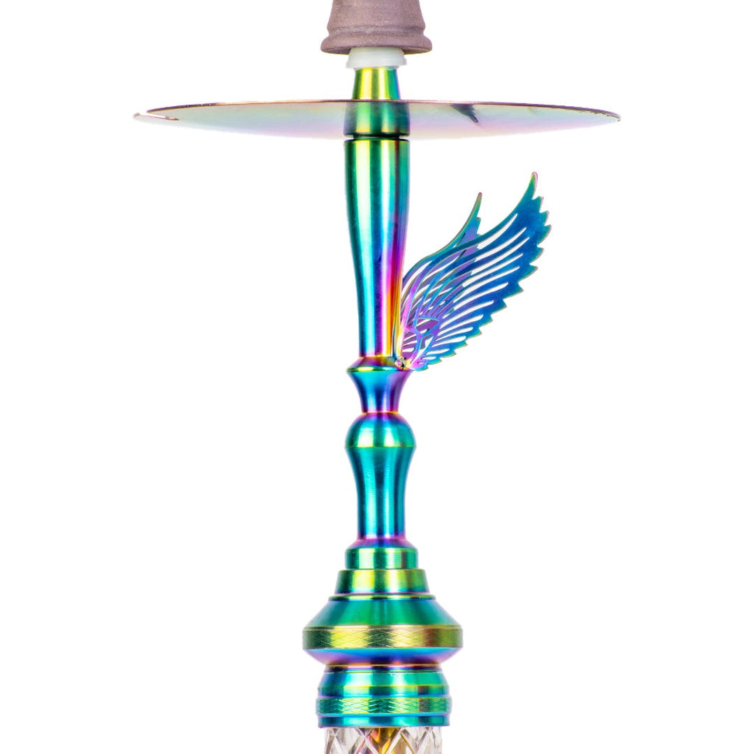 COCOYAYA Phantom Hookah - Rainbow Stem & Transparent Base
