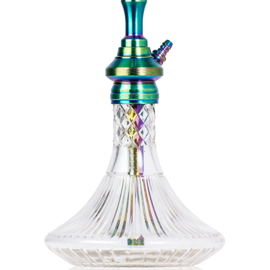 COCOYAYA Phantom Hookah - Rainbow Stem & Transparent Base