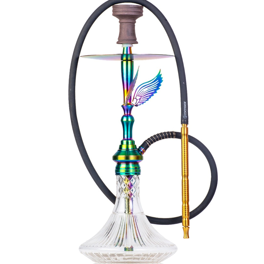 COCOYAYA Phantom Hookah - Rainbow Stem & Transparent Base