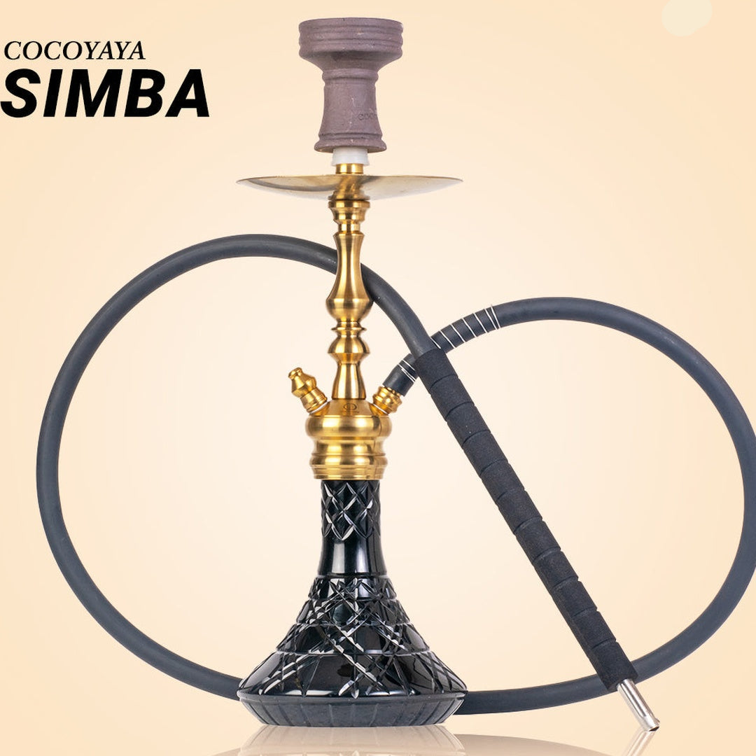 COCOYAYA Simba Hookah - Gold Stem & Black Base