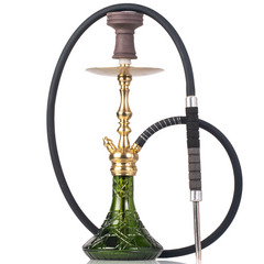 COCOYAYA Simba Hookah - Light Green Base & Golden Stem