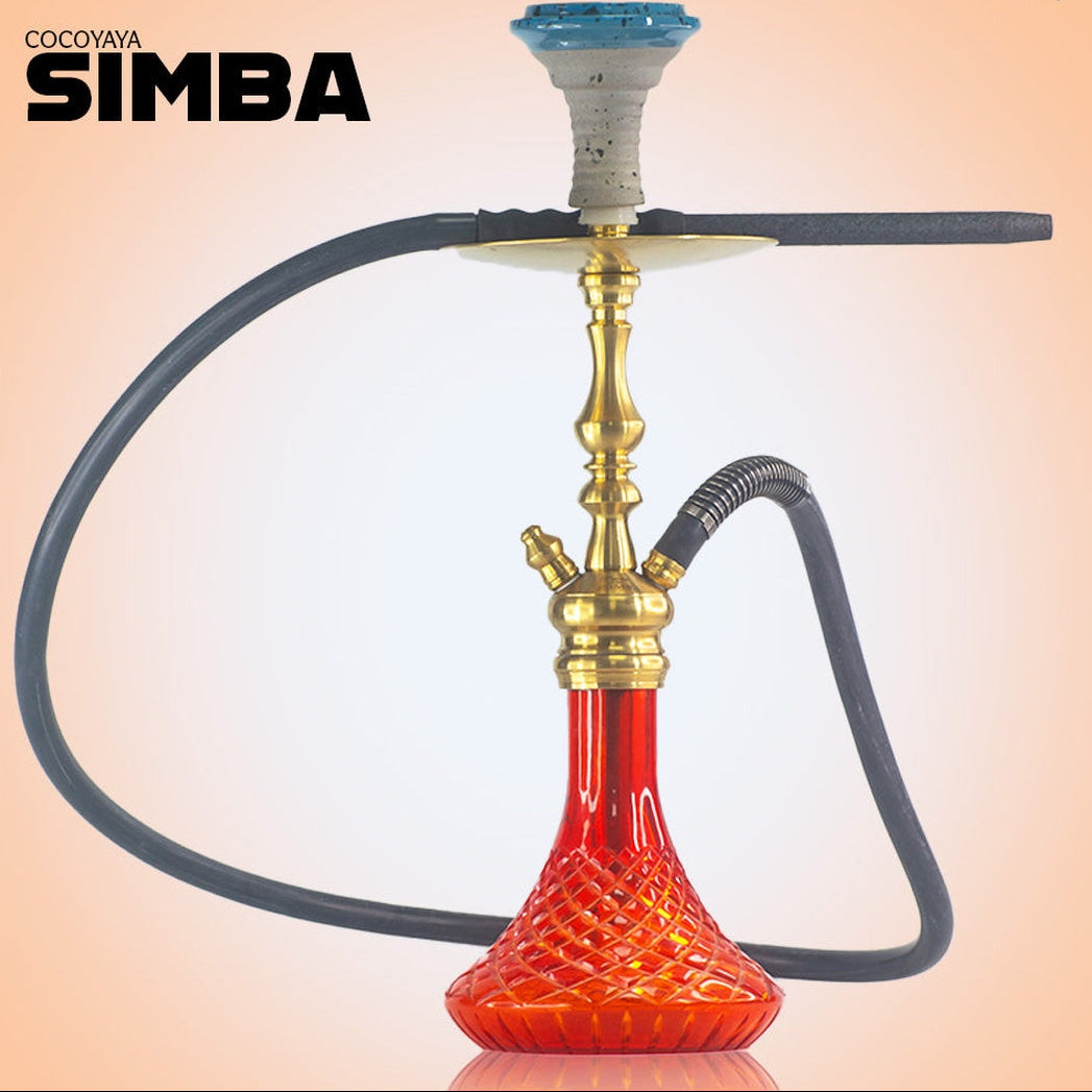 COCOYAYA Simba Hookah - Gold Stem & Red Base