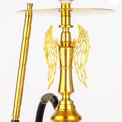 COCOYAYA Shadow Hookah (Angel Series) - Gold Stem & Cut Glass Base