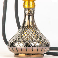COCOYAYA Shadow Hookah (Angel Series) - Gold Stem & Cut Glass Base
