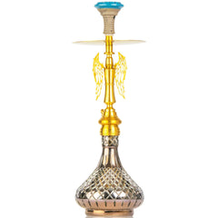 COCOYAYA Shadow Hookah (Angel Series) - Gold Stem & Cut Glass Base