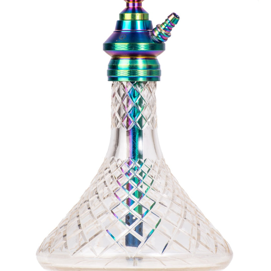COCOYAYA Shadow Hookah (Angel Series) - Rainbow Stem & Transparent Base