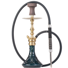 COCOYAYA Simba Hookah - Dark Blue Base & Golden Stem