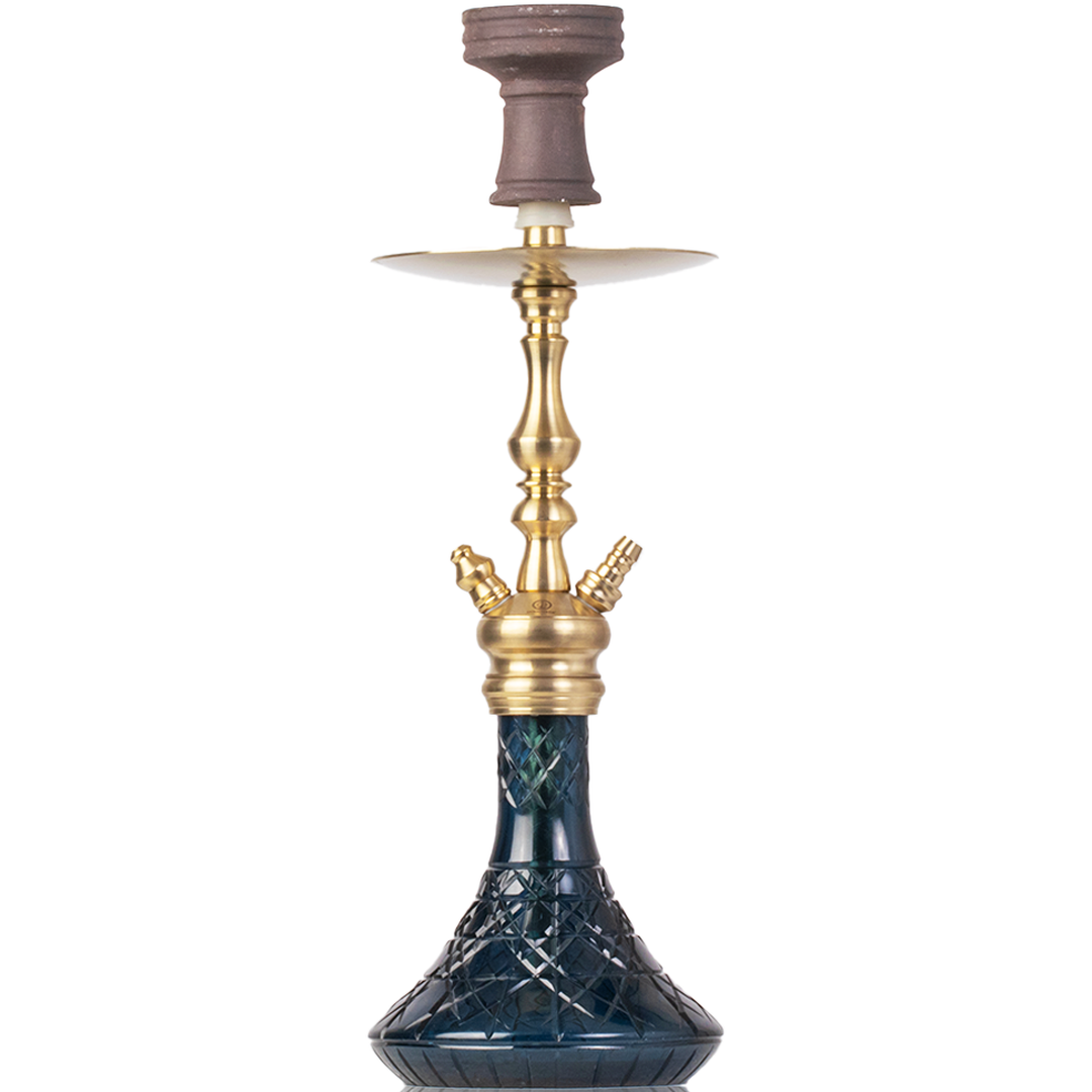 COCOYAYA Simba Hookah - Dark Blue Base & Golden Stem