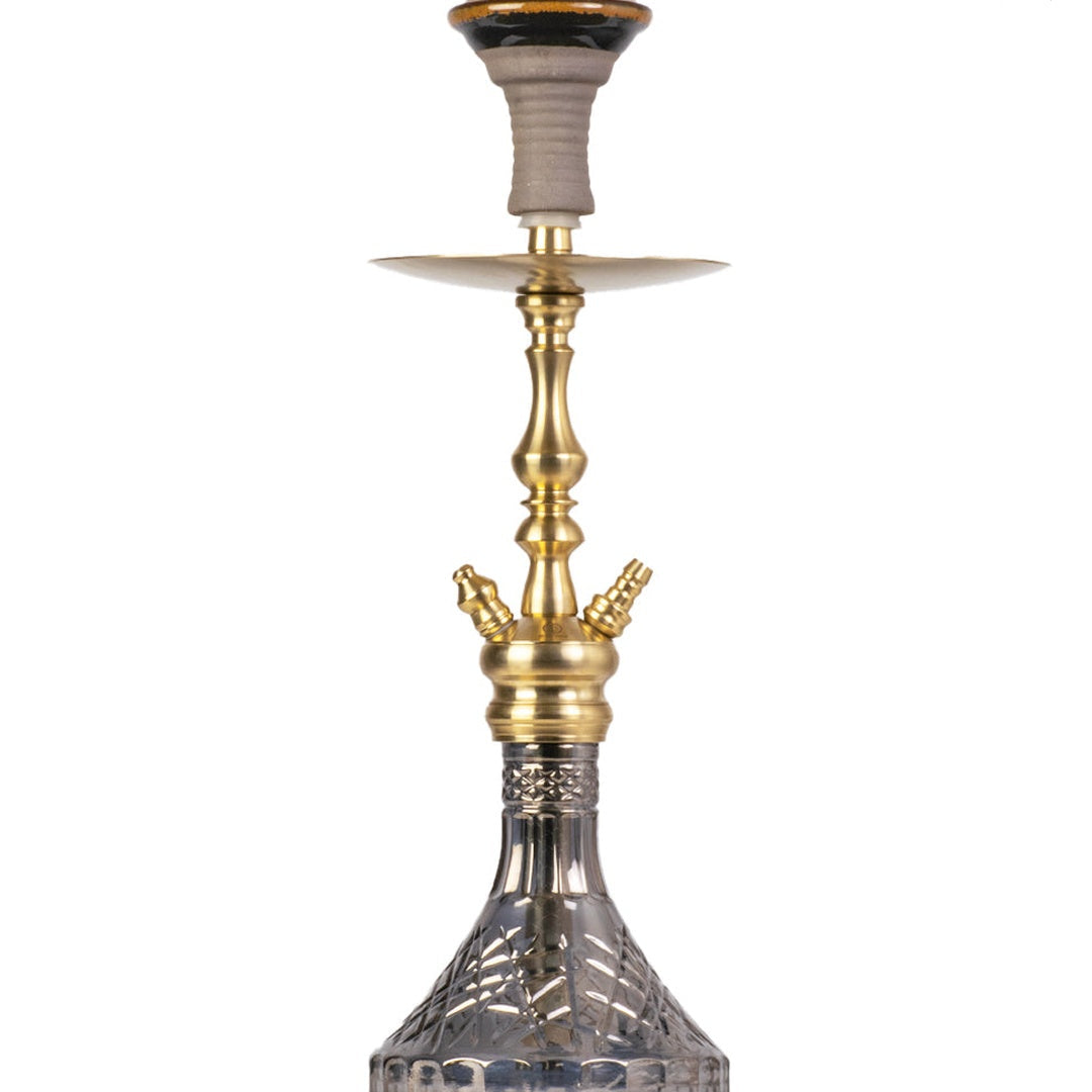 COCOYAYA Simba Hookah - Gold Stem & Dark Grey Base