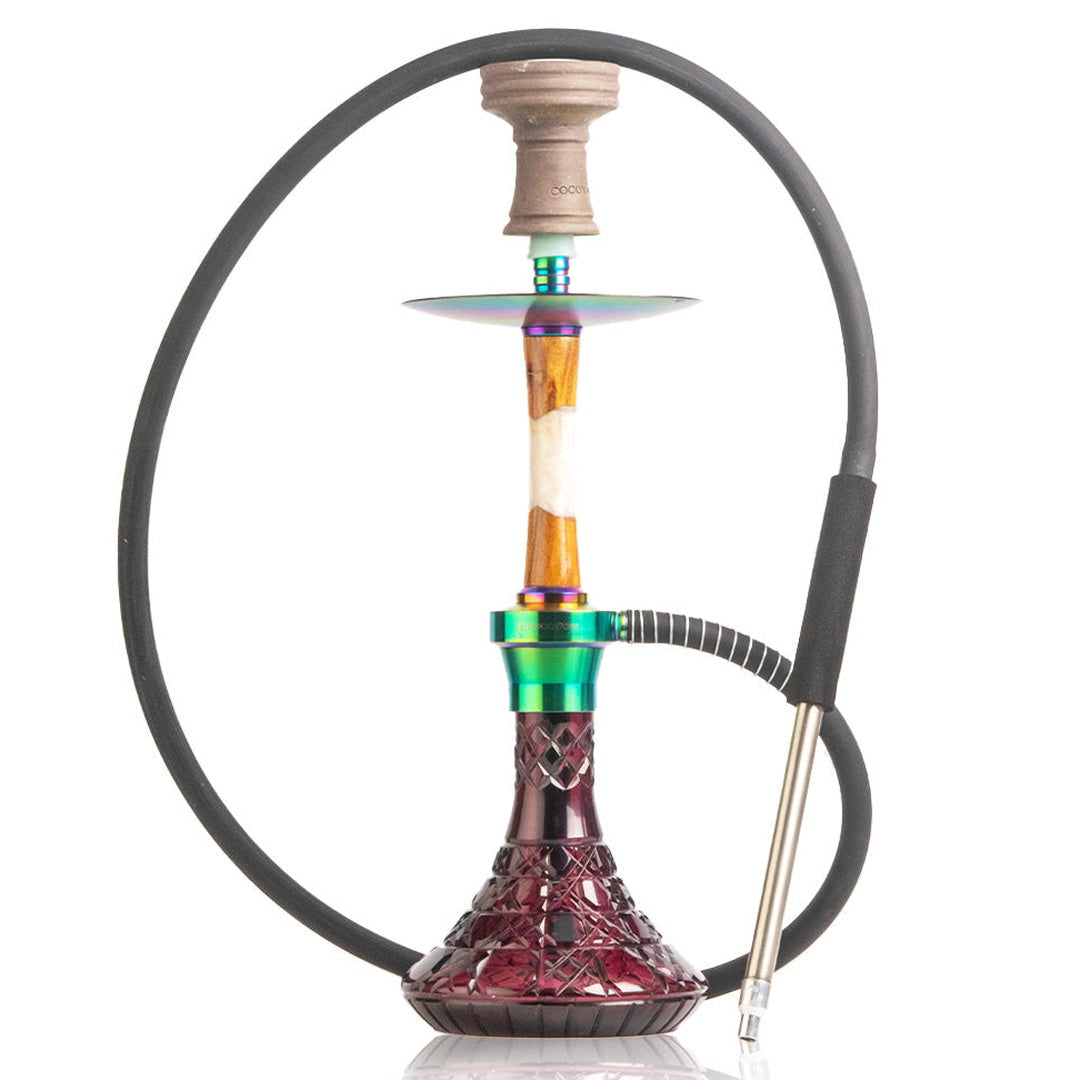 COCOYAYA Sydney Hookah - Rainbow Stem & Purple Base