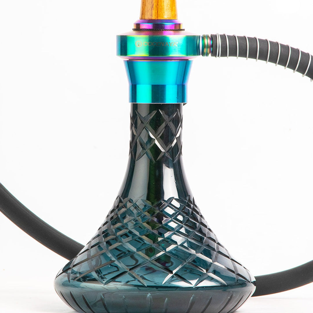 COCOYAYA Sydney Hookah - Rainbow Stem & Green Base