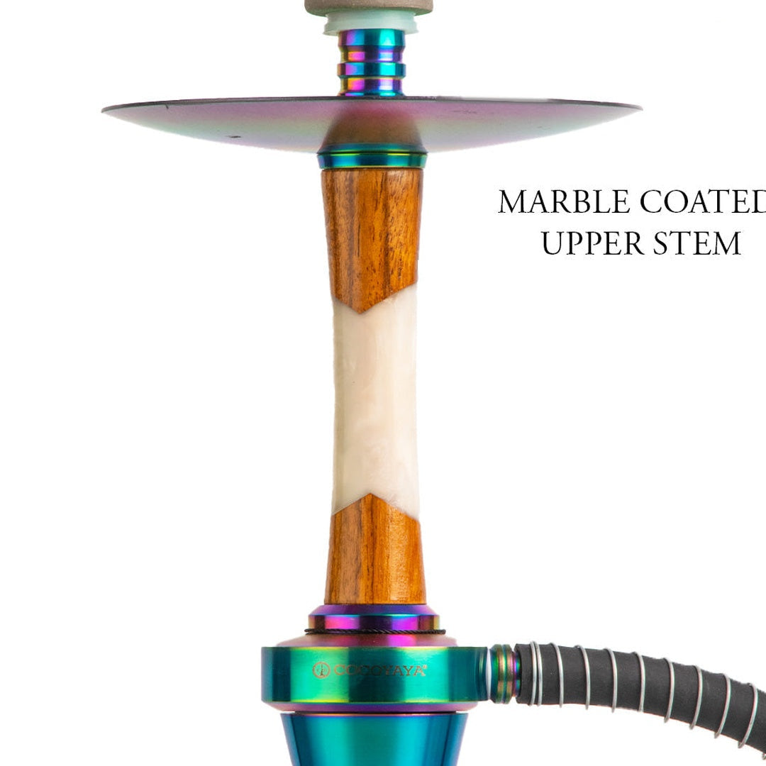 COCOYAYA Sydney Hookah - Rainbow Stem & Purple Base