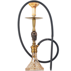 COCOYAYA Terminator Bohemian Hookah - Gold Stem & Transparent Base