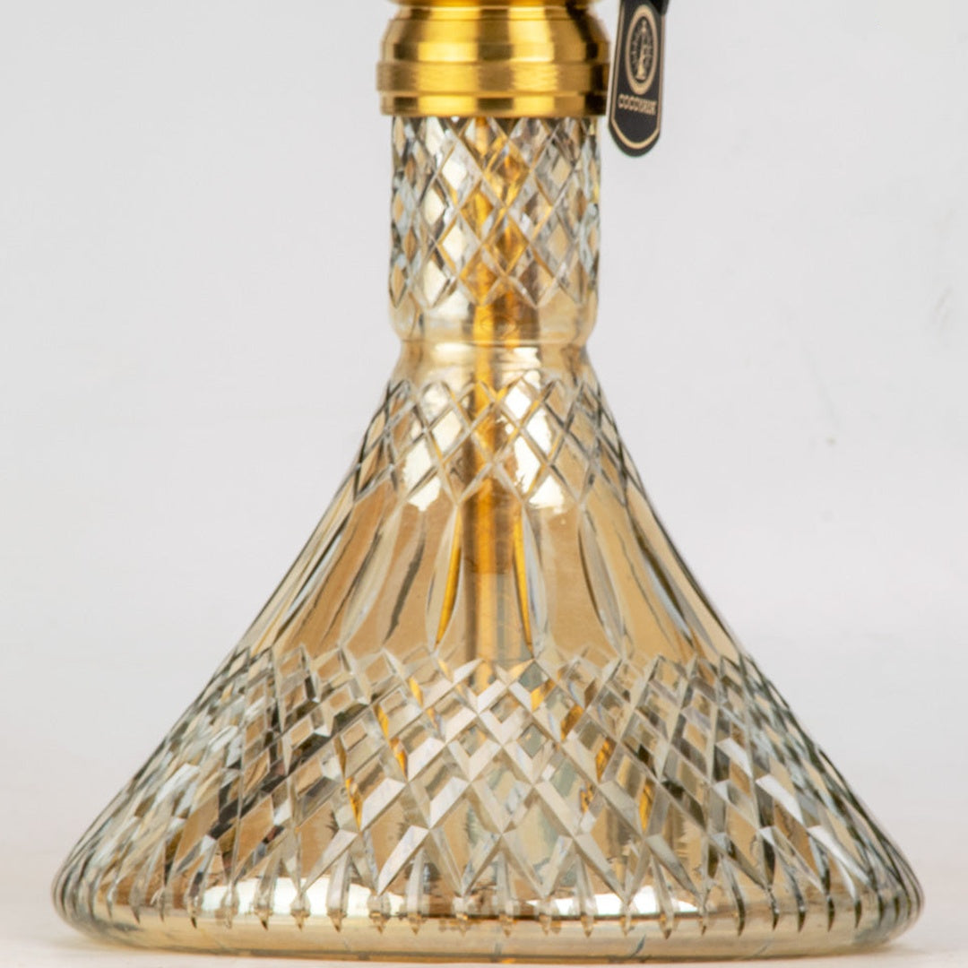 COCOYAYA Titan Hookah (Angel Series) - Gold Stem & Cut Glass Base