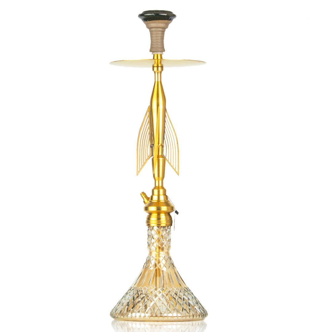 COCOYAYA Titan Hookah (Angel Series) - Gold Stem & Cut Glass Base