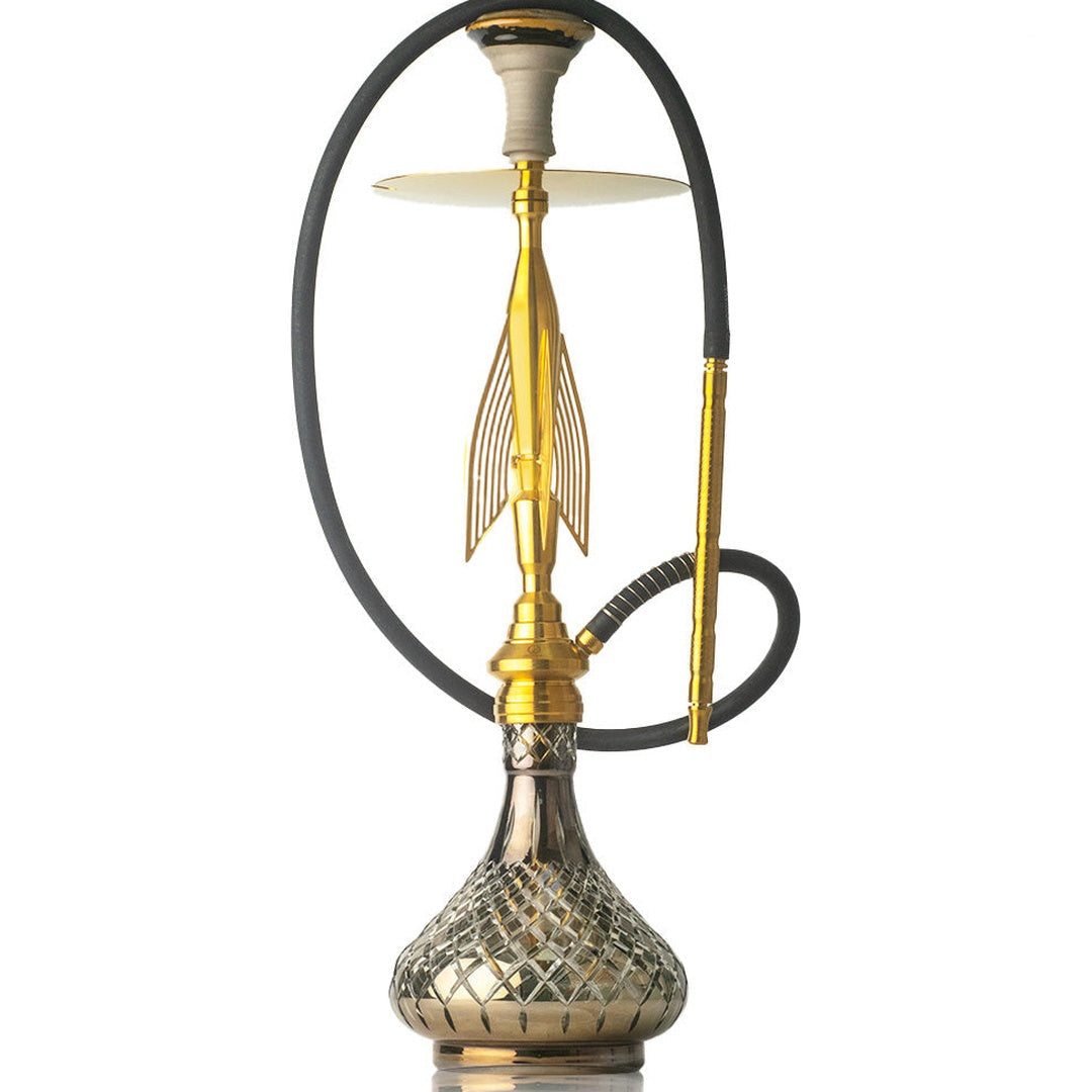 COCOYAYA Titan Hookah (Angel Series) - Gold Stem & Transparent Base