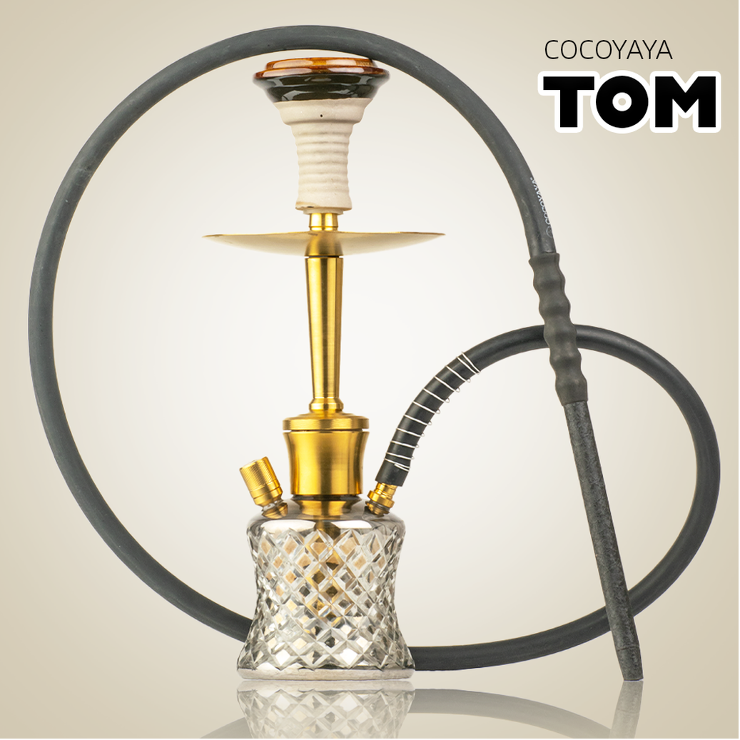 COCOYAYA Tom 2.0 Hookah - Gold Stem & Cut Glass Base