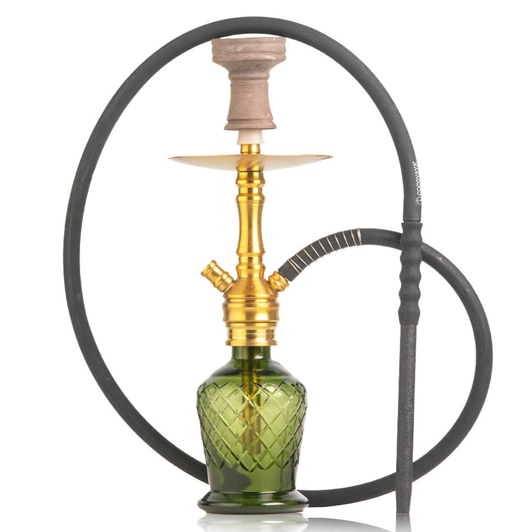 COCOYAYA VIP Amy Hookah - Gold Stem & Green Base
