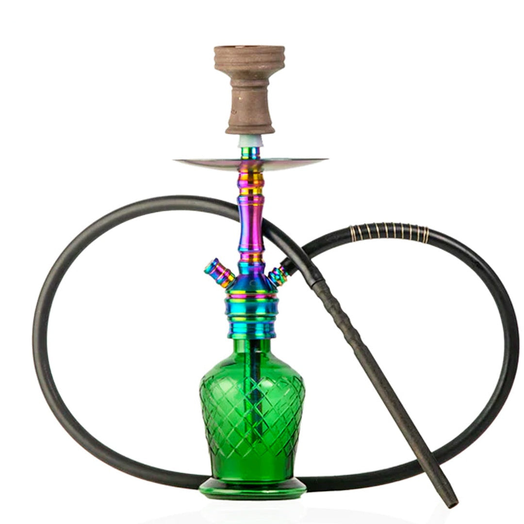 COCOYAYA VIP Amy Hookah - Rainbow Stem & Green Base