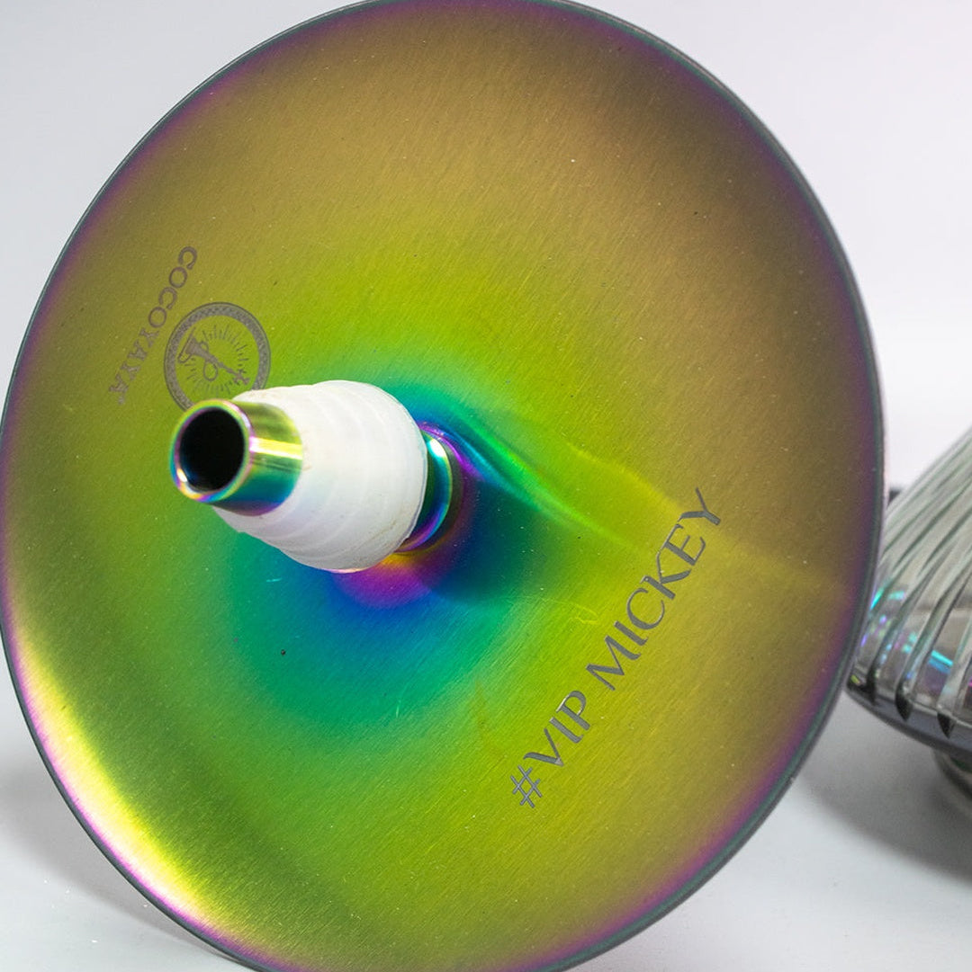 COCOYAYA VIP Micky Hookah - Rainbow Stem & Cut Glass Base