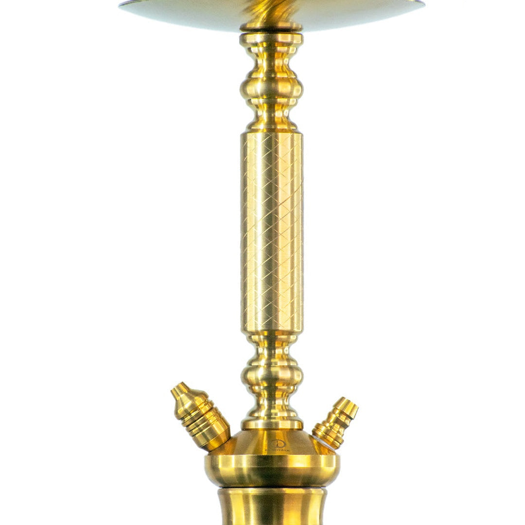 COCOYAYA Valencia Hookah with Bag- Gold & Transparent Base
