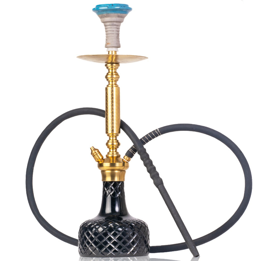 COCOYAYA Valencia Hookah - Gold Stem & Black Base
