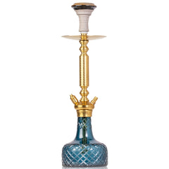 COCOYAYA Valencia Hookah - Gold Stem & Blue Base