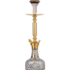 COCOYAYA Valencia Hookah - Gold Stem & Cut Glass Base