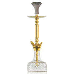 COCOYAYA Valencia Hookah with Bag- Gold & Transparent Base
