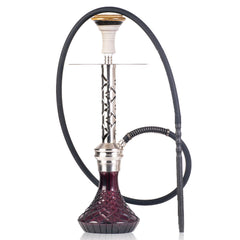 COCOYAYA Valeria Hookah - Silver Stem & Purple Base