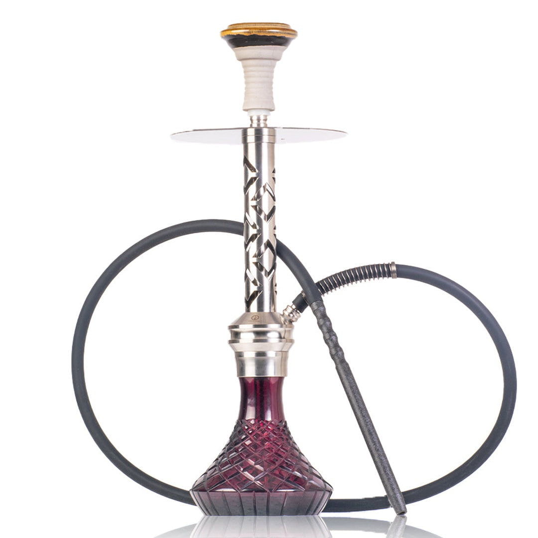 COCOYAYA Valeria Hookah - Silver Stem & Purple Base