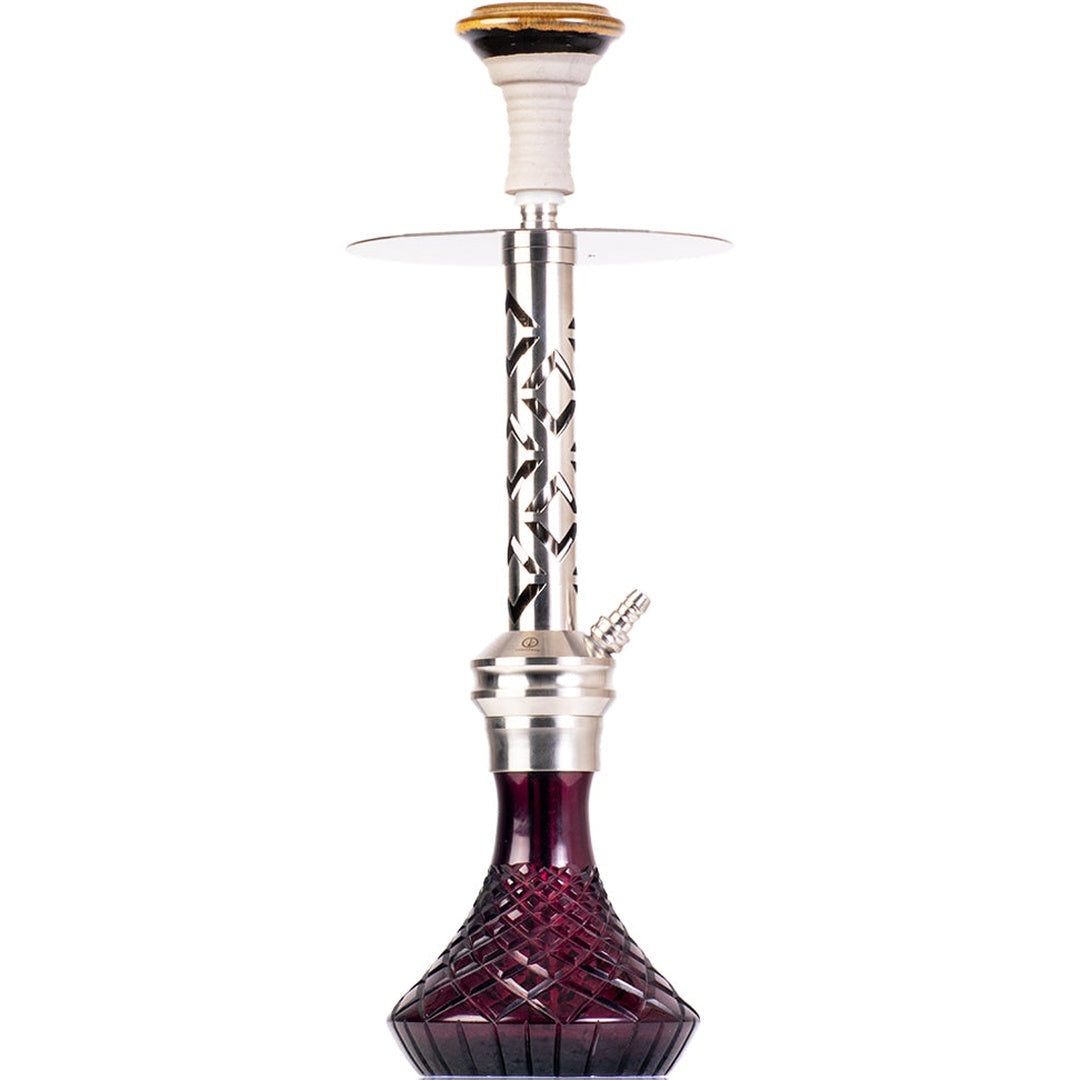 COCOYAYA Valeria Hookah - Silver Stem & Purple Base
