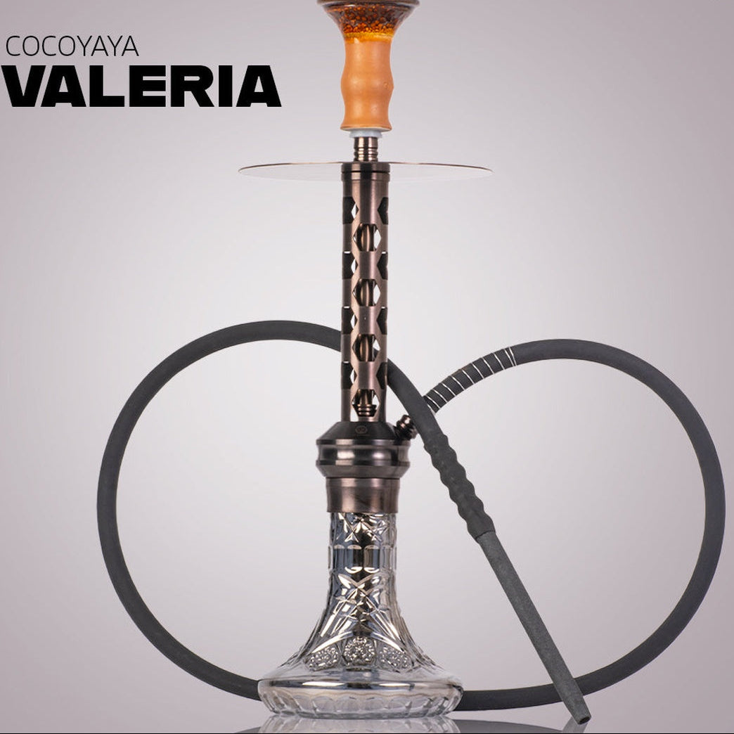 COCOYAYA Valeria Hexa Hookah - Bronze Stem & Grey Base