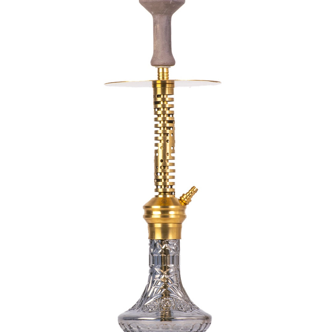 COCOYAYA Valeria Hexa Hookah - Gold Stem & Grey Base
