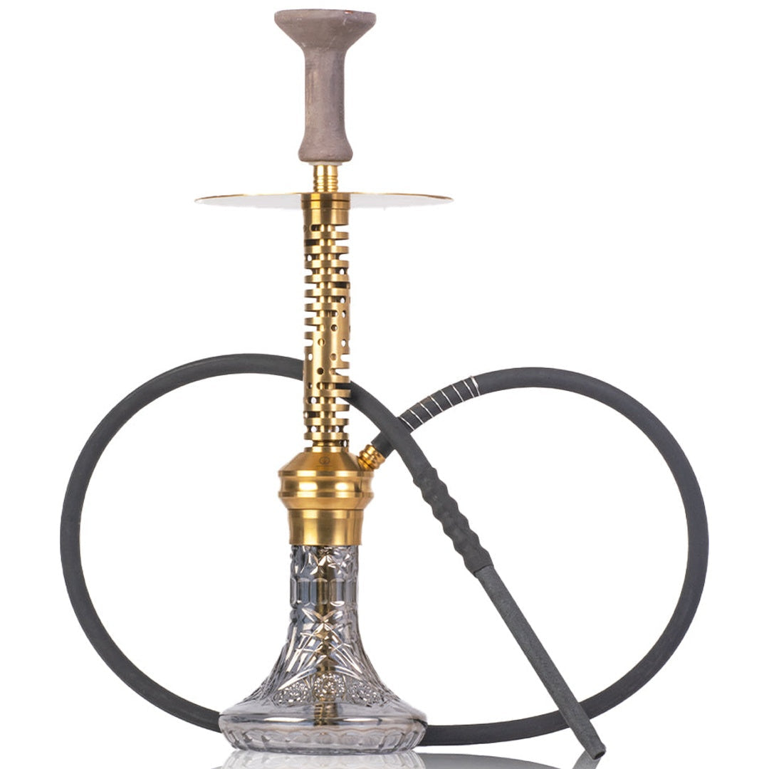 COCOYAYA Valeria Hexa Hookah - Gold Stem & Grey Base